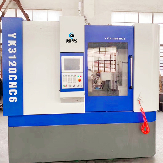 YK3120 5 6 एक्सिस वर्टिकल गियर हॉबिंग मशीन छोटे मॉड्यूल के साथ